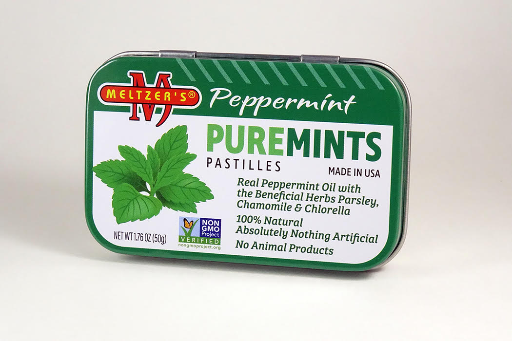 Meltzer's Natural Peppermint Puremints - 82 mint/50 grams size