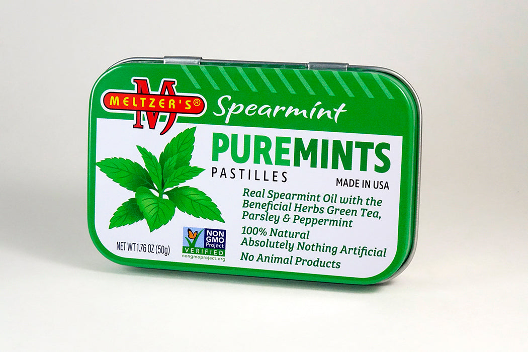 Meltzer's Natural Spearmint Puremints - 82 mint/50 grams size